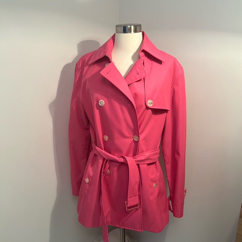 Ralph Lauren Pink Trench Rain Coat Jacket
